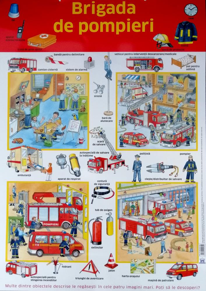 Carte Plansa. Brigada de pompieri editura DPH