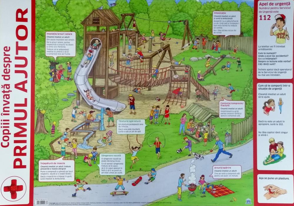 Carte Plansa. Copiii invata despre primul ajutor editura DPH