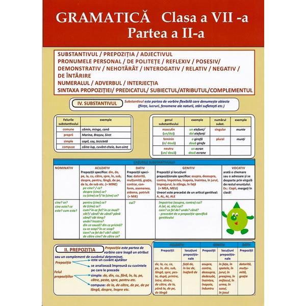 Carte Plansa. Gramatica - Clasa 7 Partea 2