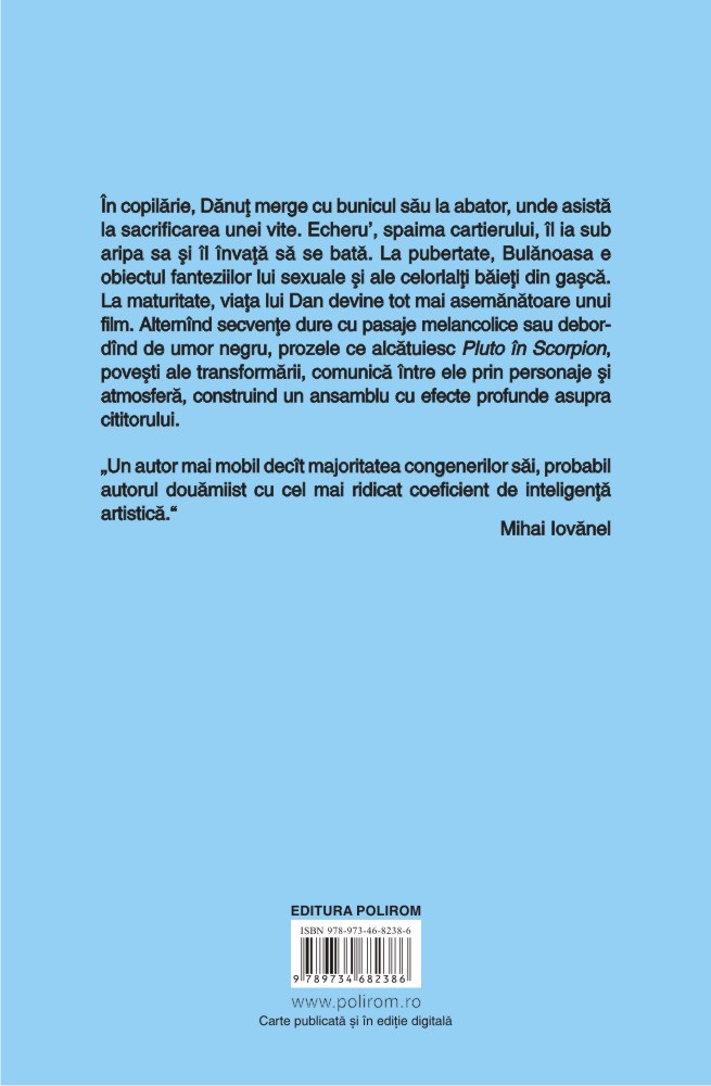 Carte Pluto in Scorpion autor Dan Sociu editura Polirom