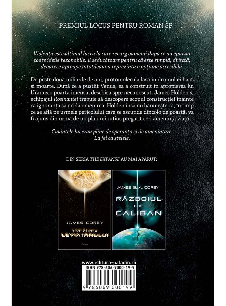 Carte Poarta lui Abaddon autor James S. A. Corey editura Paladin