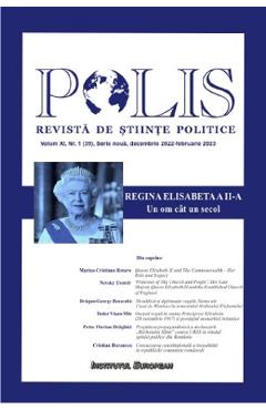 Carte Polis Vol.11 Nr.1 (39) Serie noua decembrie 2022-februarie 2023. Revista de stiinte politice editura -