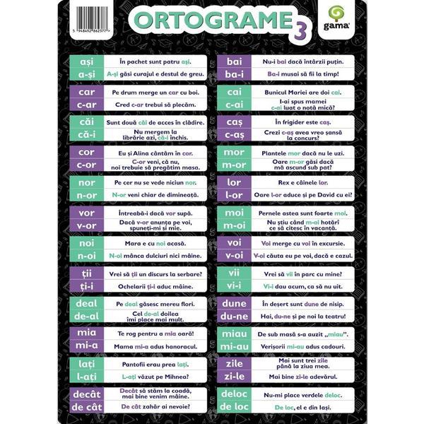 Carte Poster A4 - Ortograme 3