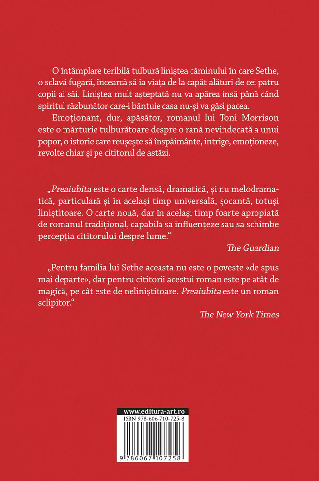 Carte Preaiubita autor Toni Morrison editura Art