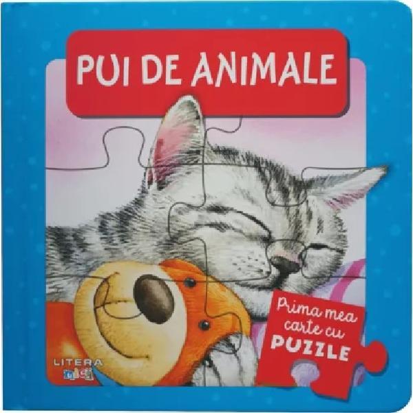 Carte Prima Mea Carte cu Puzzle - Pui de Animale