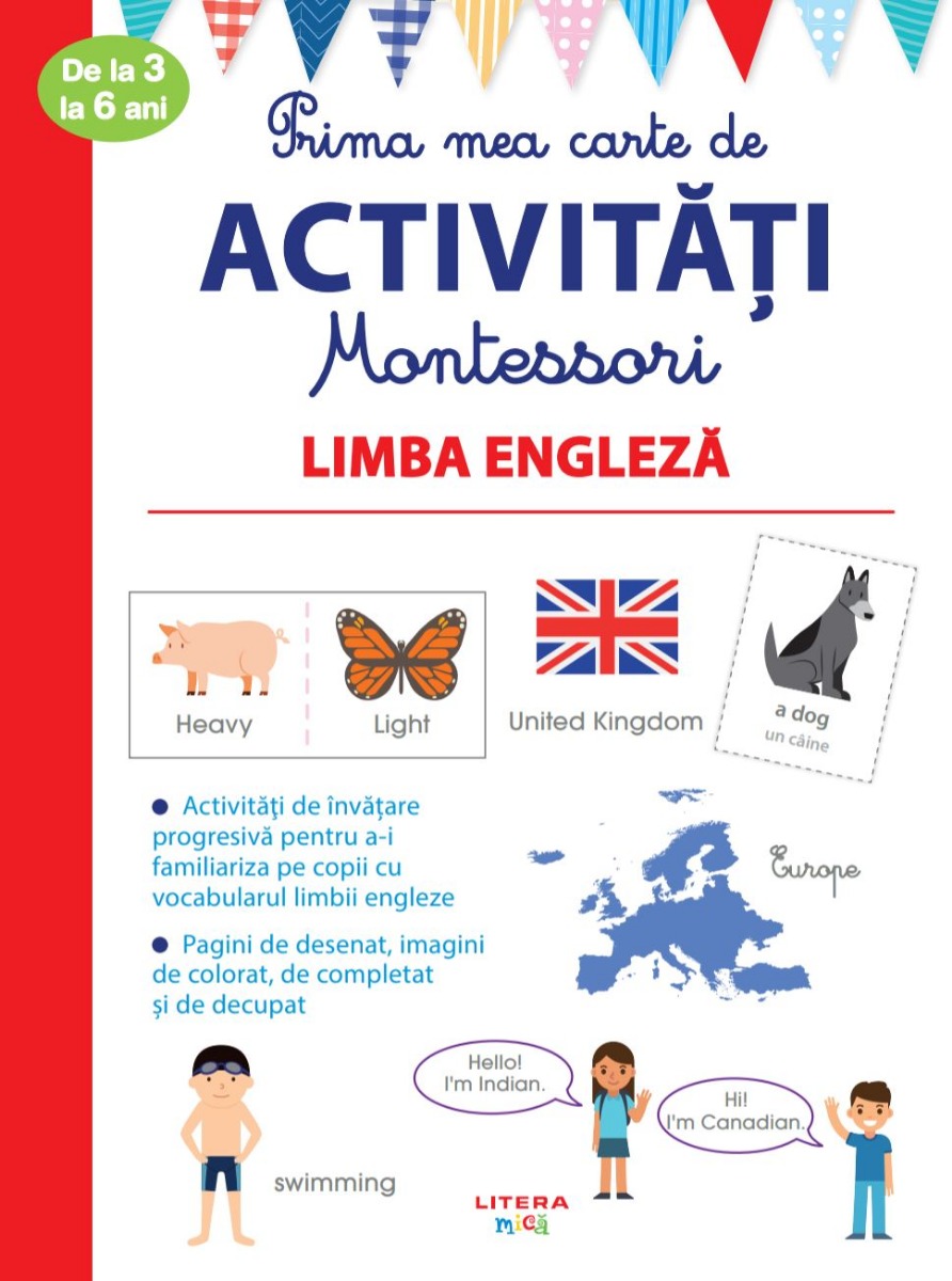 Carte Prima mea carte de activitati Montessori. Limba engleza editura Litera