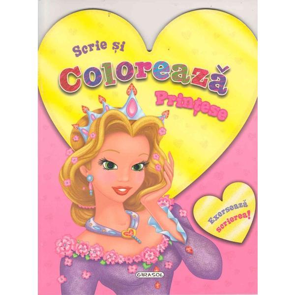 Carte Printese (roz) - Scrie si coloreaza