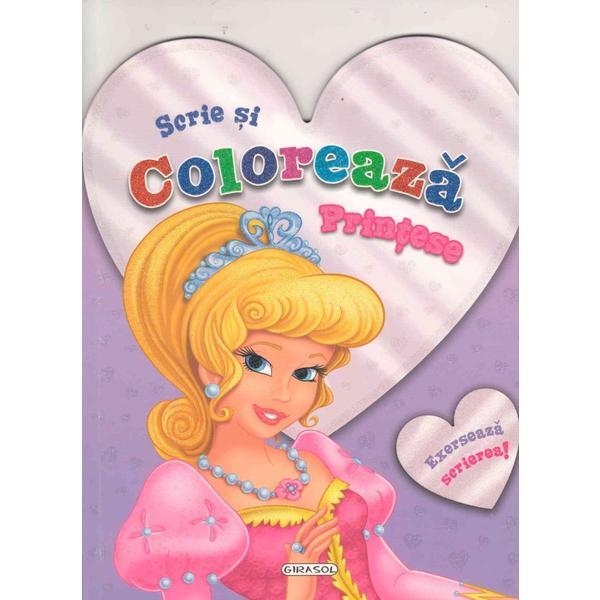 Carte Printese (violet) - Scrie si coloreaza