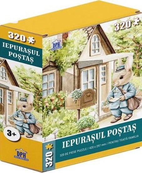 Carte Puzzle 320 piese. Iepurasul postas editura DPH