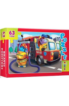 Carte Puzzle 63. Bravii pompieri editura -