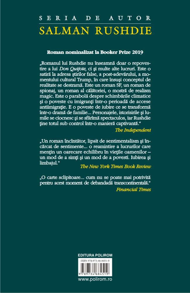 Carte Quichotte autor Salman Rushdie editura Polirom