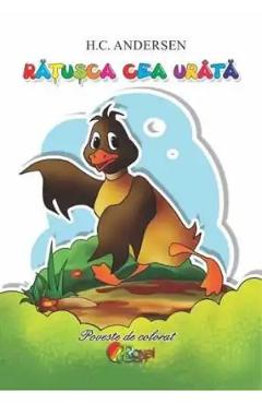 Carte Ratusca cea urata. Poveste de colorat - H.C. Andersen editura Hans Christian Andersen