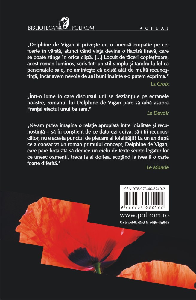 Carte Recunostinta autor Delphine de Vigan editura Polirom