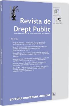 Carte Revista de Drept Public Nr.1 din 2025 editura -