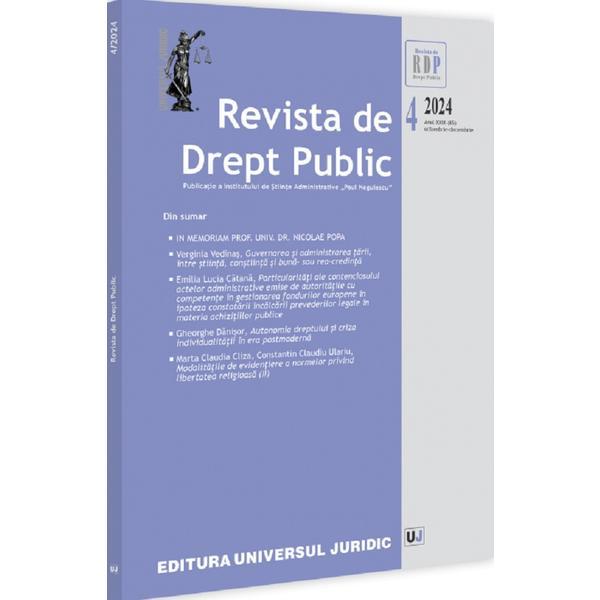Carte Revista de Drept Public Nr.4 din 2024