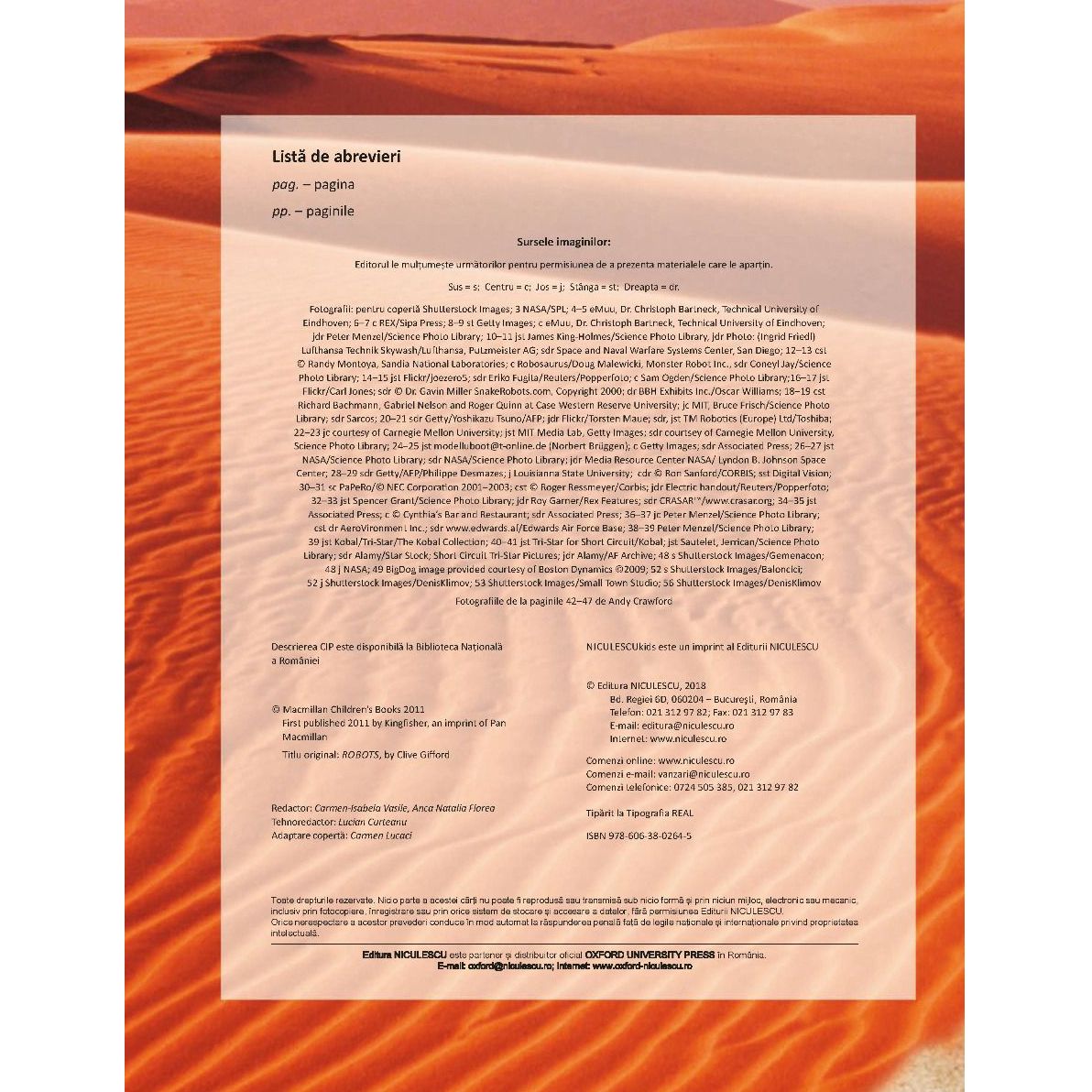 Carte Roboti autor Clive Gifford editura Niculescu