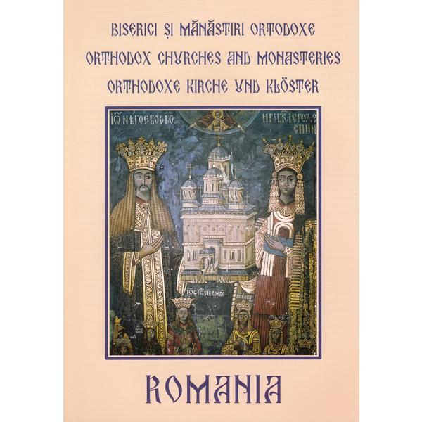 Carte Romania. Biserici si manastiri ortodoxe. Ortodox Churches and Monasteries. Ortodoxe Kirche und Kloster