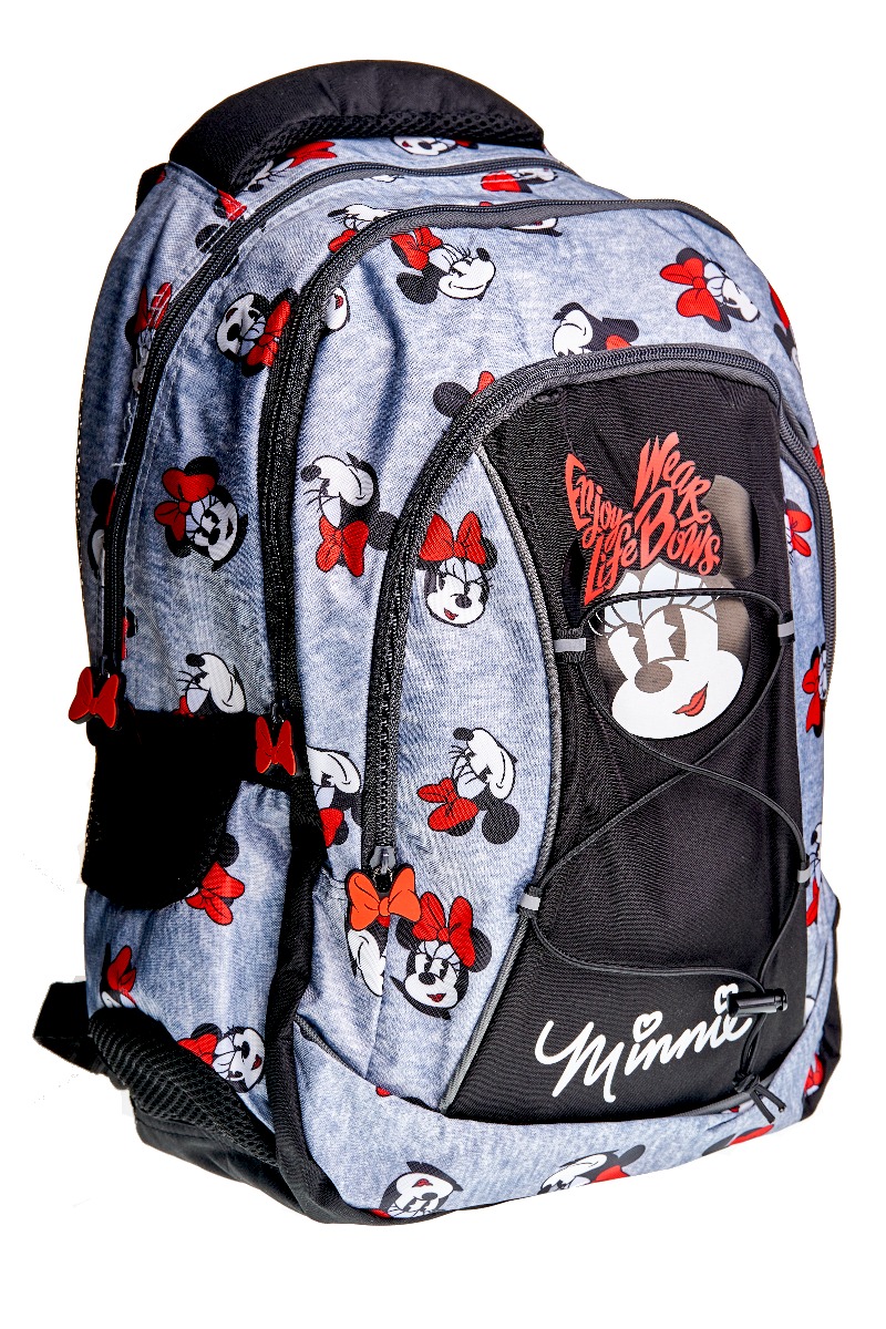 Carte Rucsac gimnaziu 3 compartimente 45x30x16 cm Minnie editura Litera