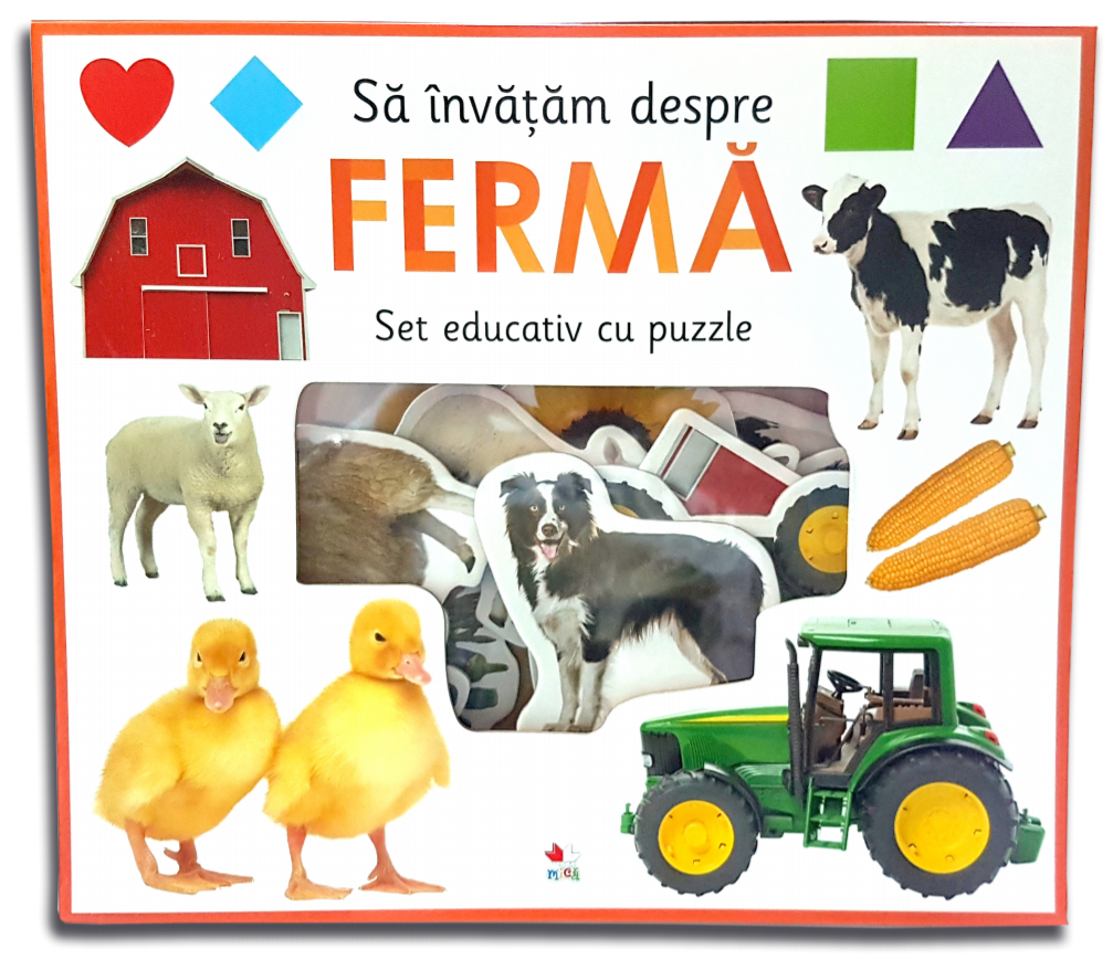 Carte Să învățăm despre fermă. Set educativ cu puzzle editura Litera