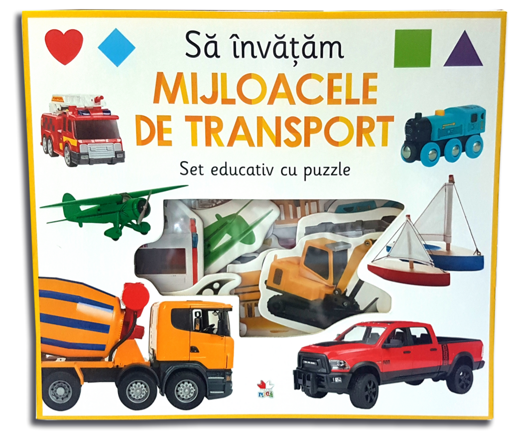 Carte Să învățăm mijloacele de transport. Set educativ cu puzzle editura Litera