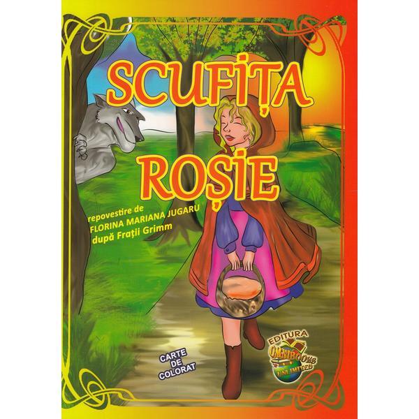 Carte Scufita Rosie. Carte de colorat
