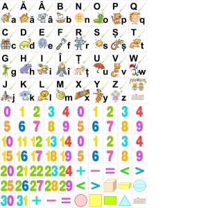 Carte Set planse litere si cifre
