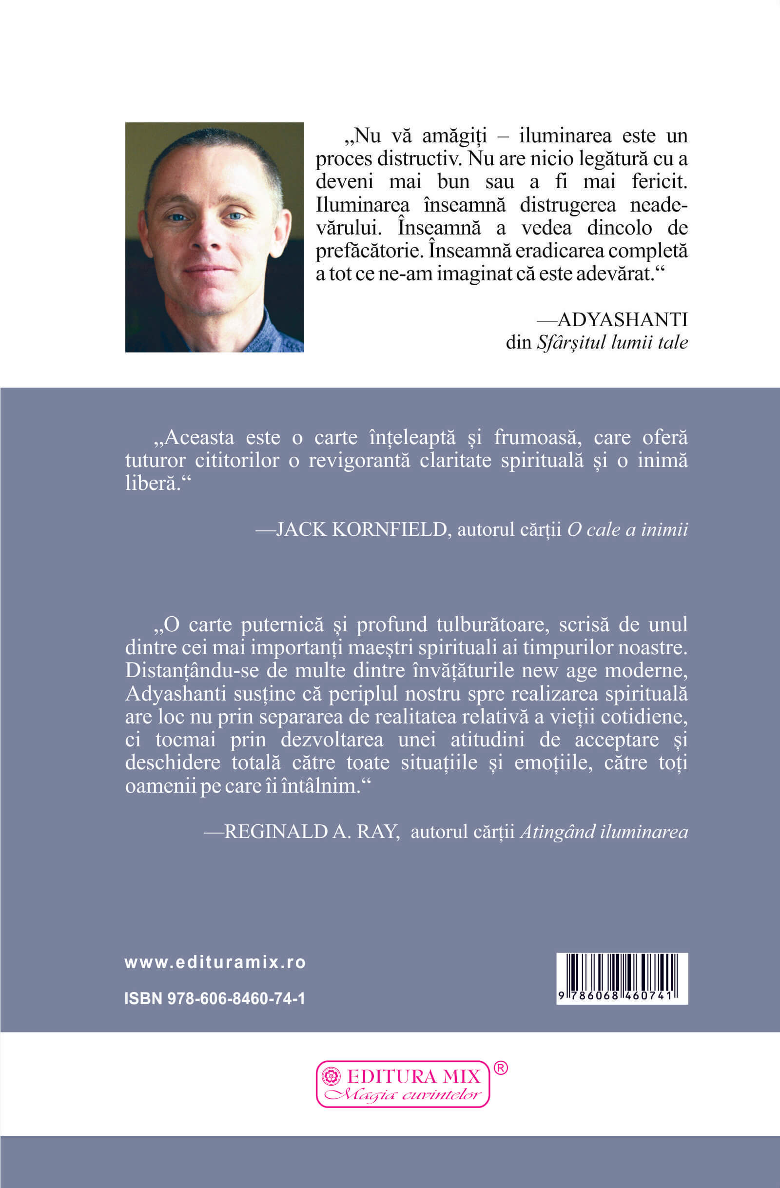 Carte Sfarsitul lumii tale autor Adyashanti editura Mix