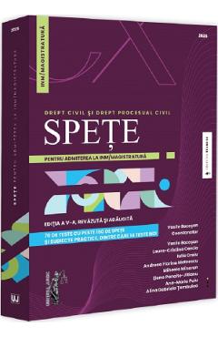 Carte Spete pentru admiterea la INM/Magistratura. Drept civil si Drept procesual civil Ed.5 - Vasile Bozesan