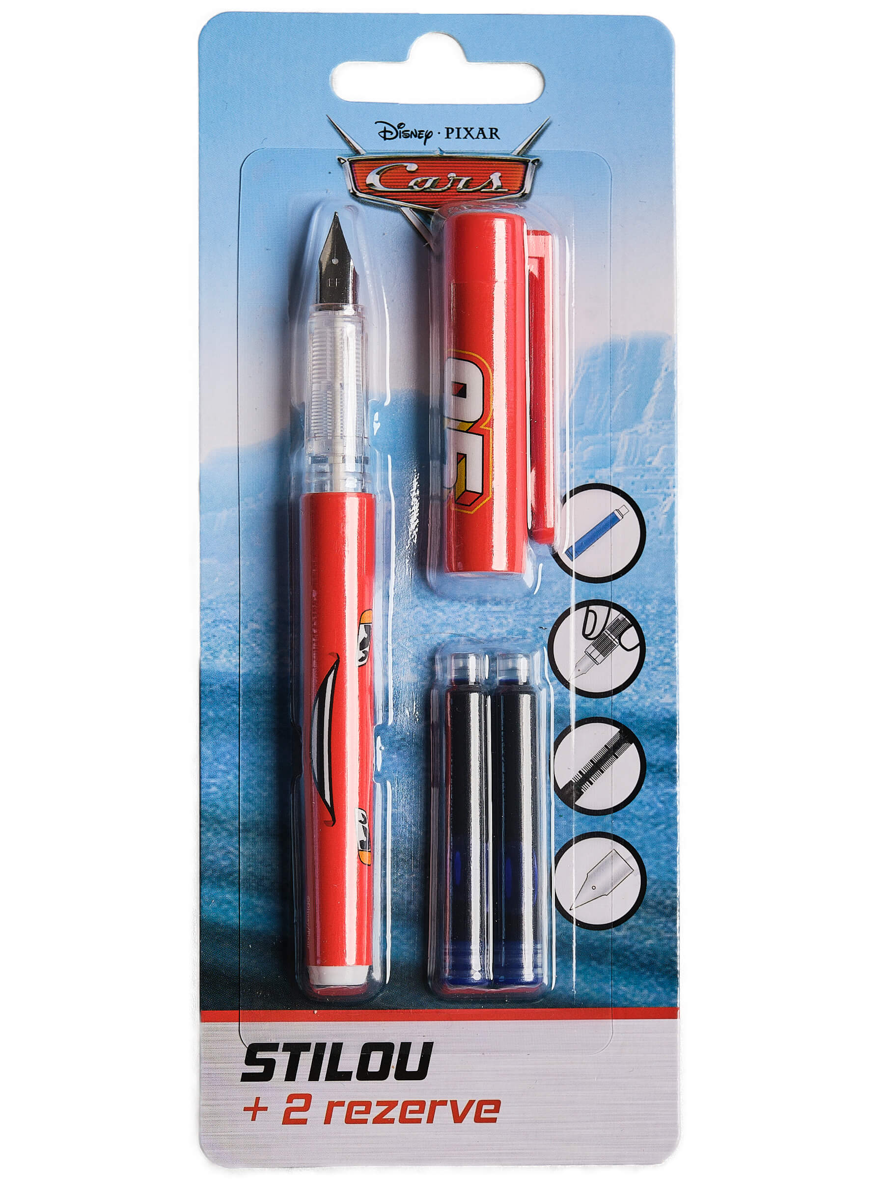 Carte Stilou cu 2 rezerve Cars editura Litera