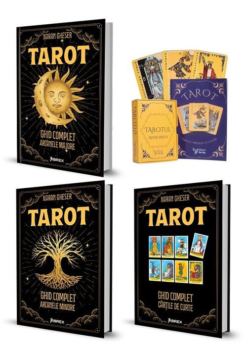 Carte TAROT Kit Complet: Set 78 de Carti de TAROT + 4 Carti despre TAROT editura Librex Publishing