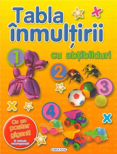 Carte Tabla inmultirii cu abtibilduri   editura Girasol