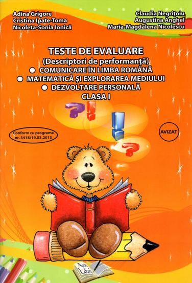 Carte Teste de evaluare-descriptori de performanta (CLR MEM DP) - cls. I-a editura Ars Libri