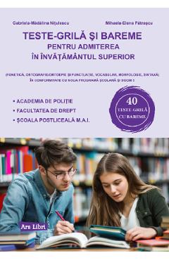 Carte Teste-grila si bareme pentru admiterea in invatamantul superior - Gabriela-Madalina Nitulescu