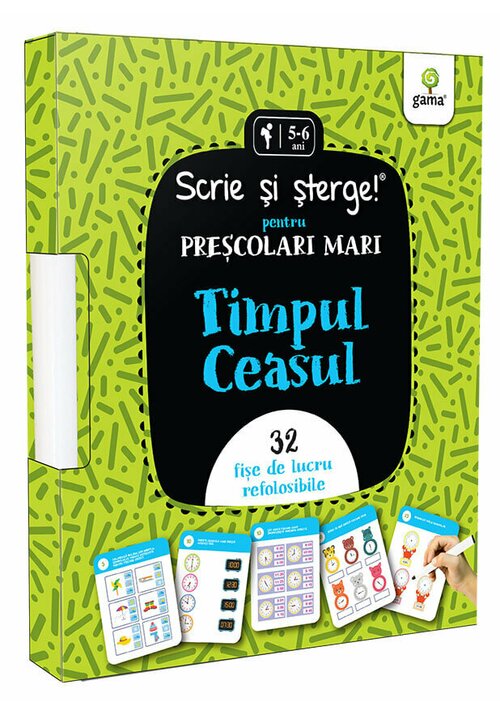Carte Timpul și ceasul/Scrie și șterge! editura Gama