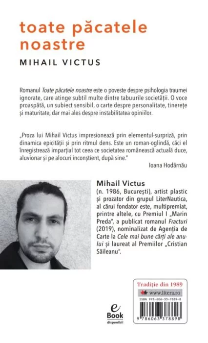 Carte Toate pacatele noastre autor Mihail Victus editura Litera