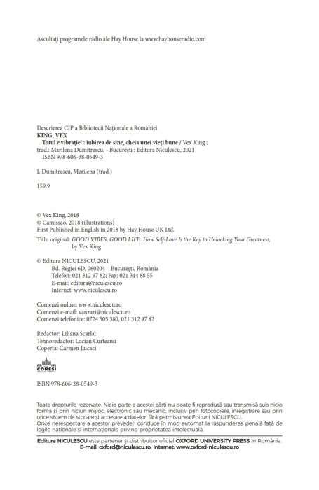 Carte Totul e vibratie! autor Vex King editura Niculescu