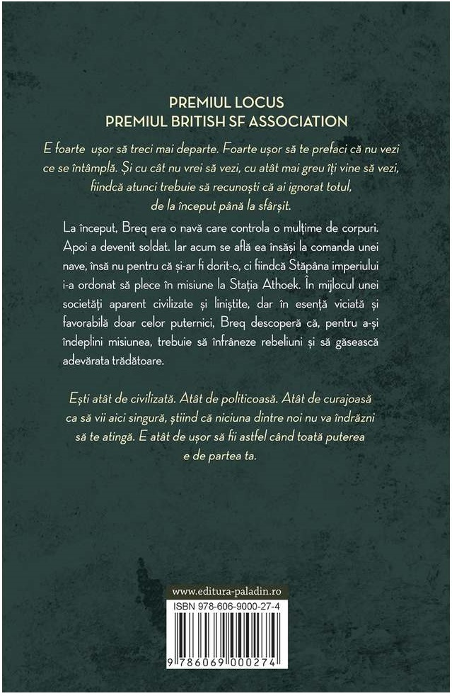 Carte Tradare ancilara autor Ann Leckie editura Paladin