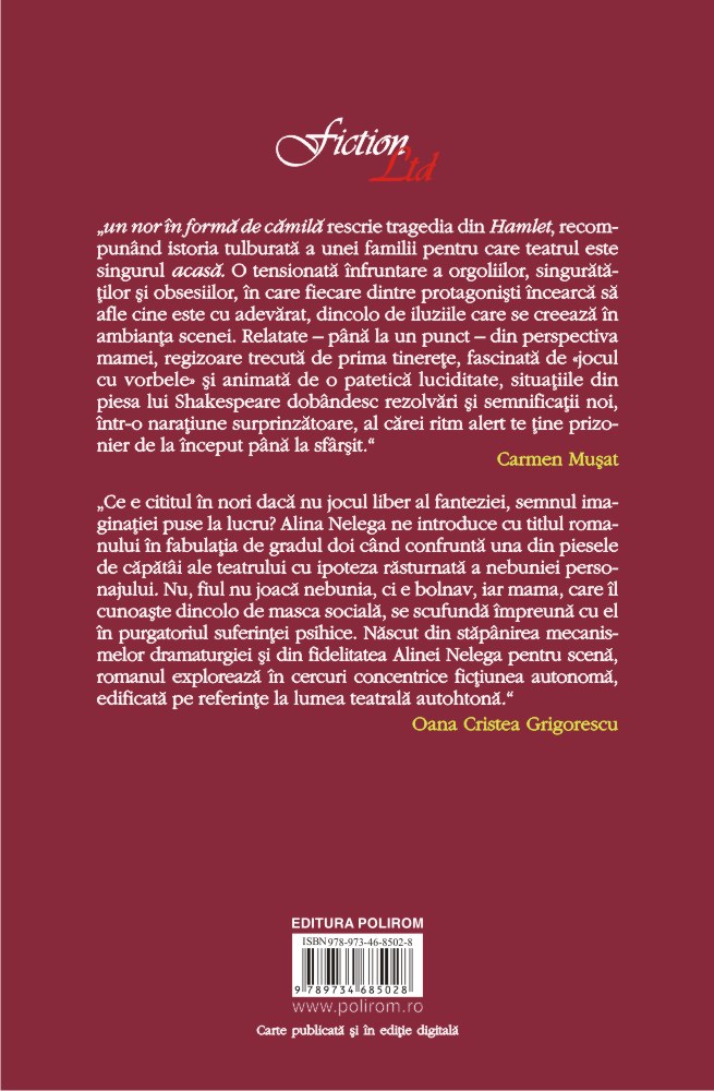 Carte Un nor in forma de camila autor Alina Nelega editura Polirom