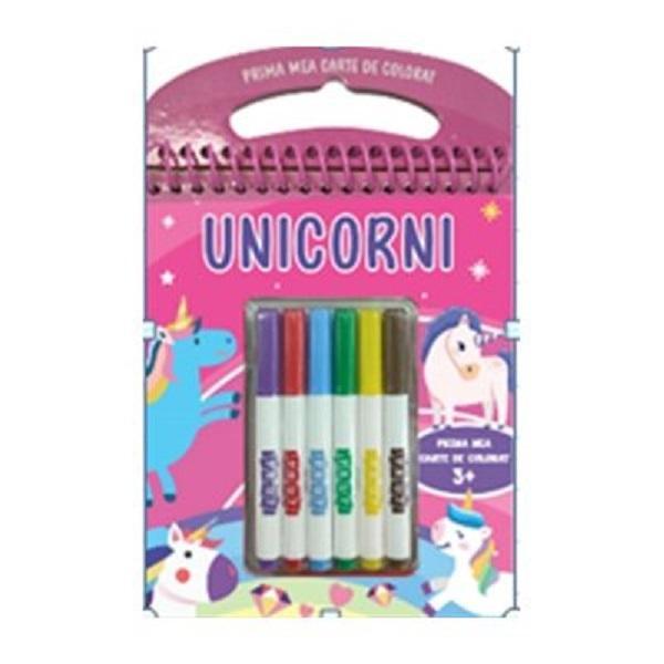 Carte Unicorni 3 ani+. Cu carioci