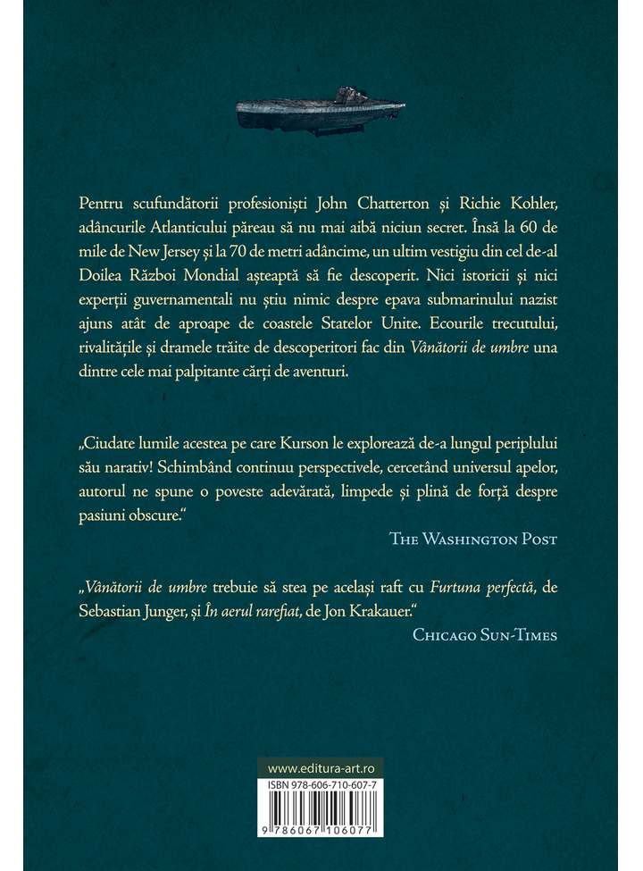 Carte Vanatorii de umbre autor Robert Kurson editura Art