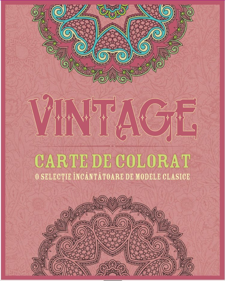 Carte Vintage. Carte de colorat editura Litera