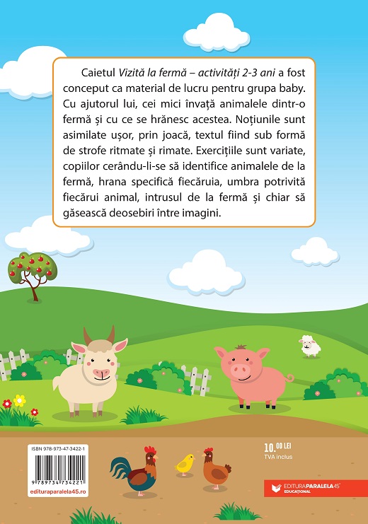 Carte Vizita la ferma autor Cristina Mate editura Paralela 45