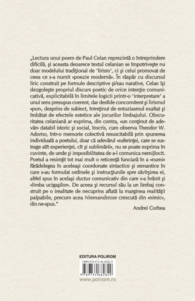 Carte „nu vrea/cicatrice” autor Andrei Corbea editura Polirom